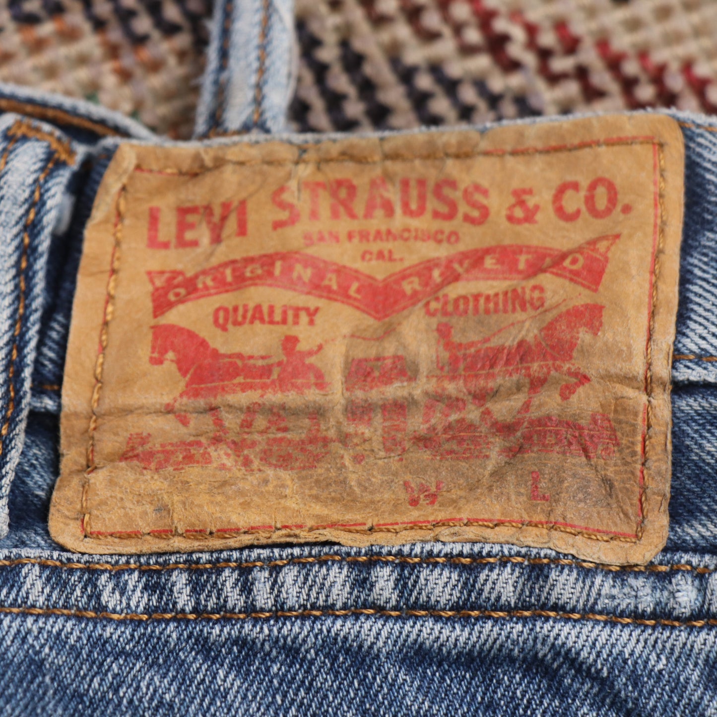 Levi's W38 L31 Straight Leg Relaxed Fit Blue Denim Jeans