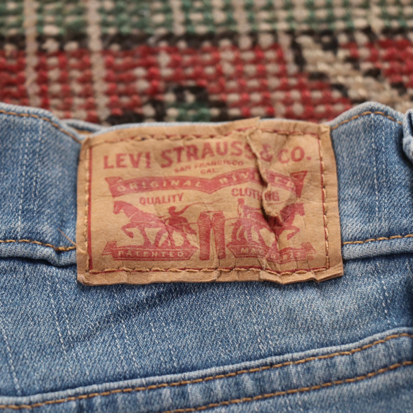 Levi's 312 Red Tab W28 L32 Slim Blue Denim Jeans