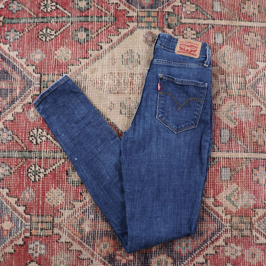 Levi's W24 L29 Skinny Blue Denim Jeans