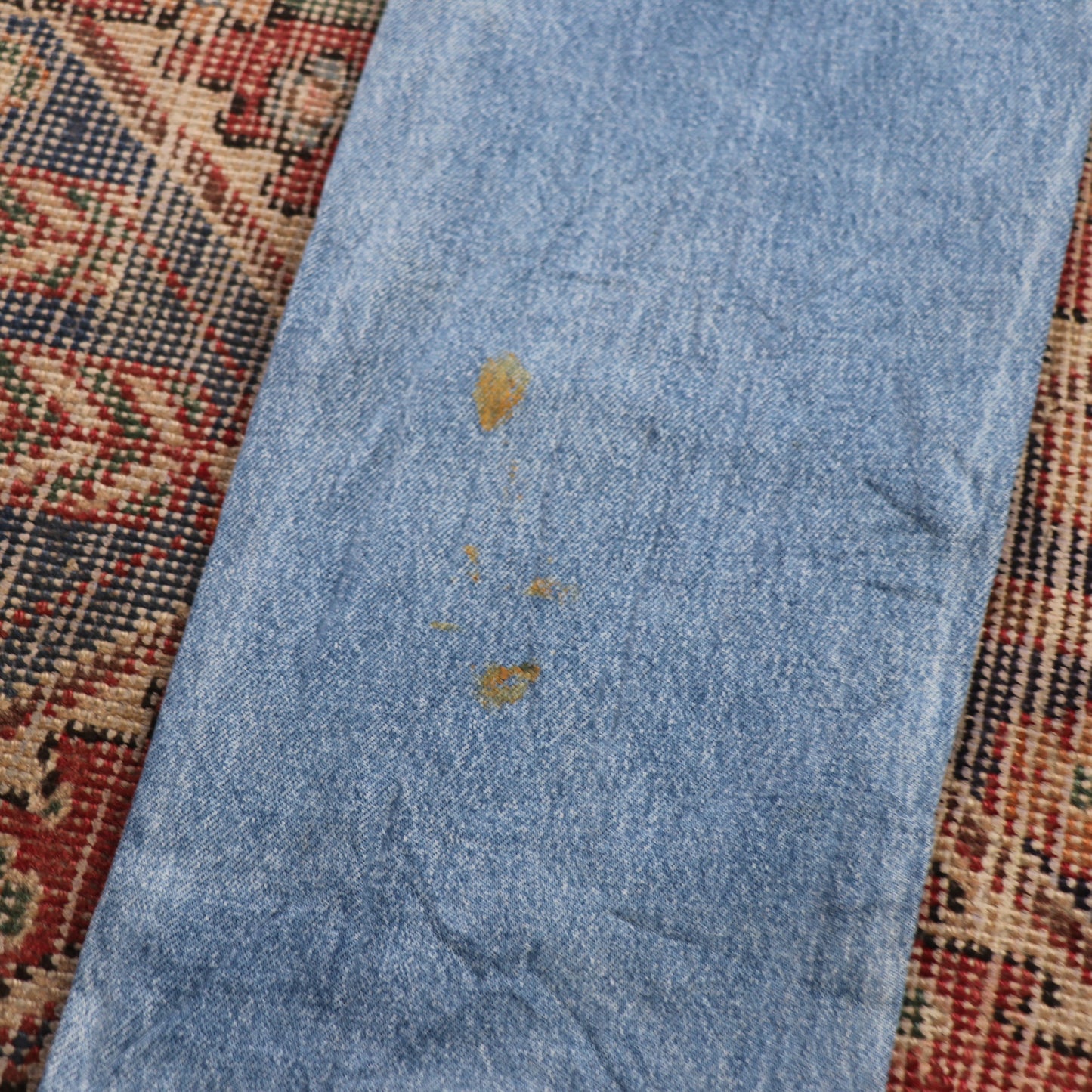 Wrangler W34 L29 Straight Leg Classic Ripped Style Blue Denim Jeans