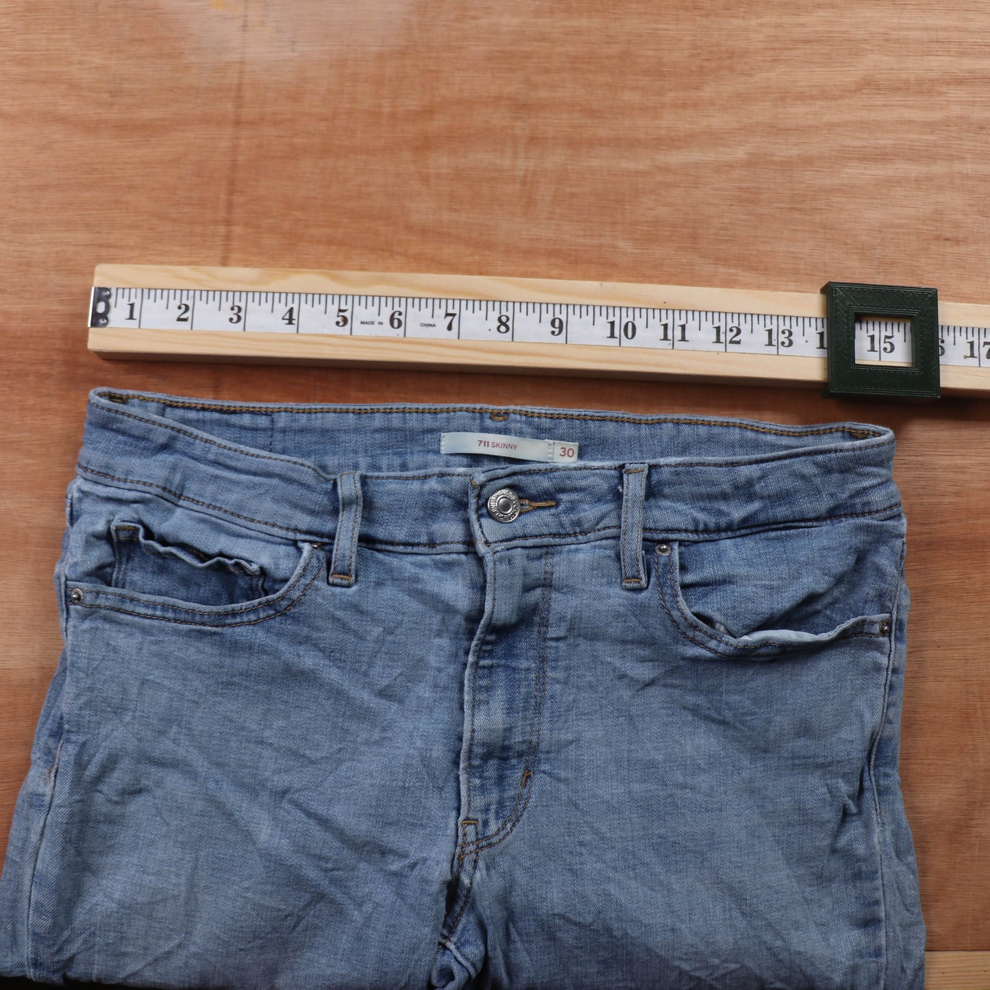 Levi's 711 Red Tab W30 L28 Skinny Blue Denim Jeans