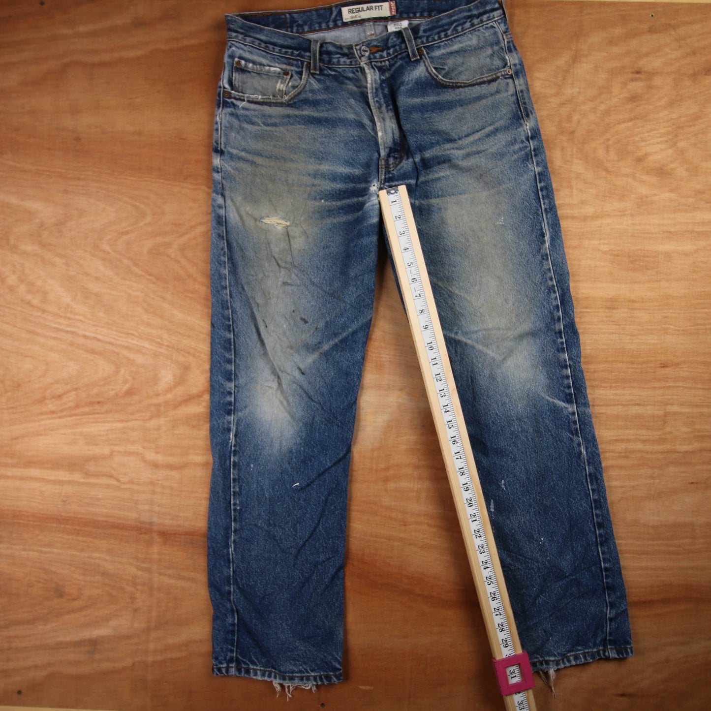 Levi's 505 Red Tab W36 L31 Straight Leg Regular Fit Blue Denim Jeans