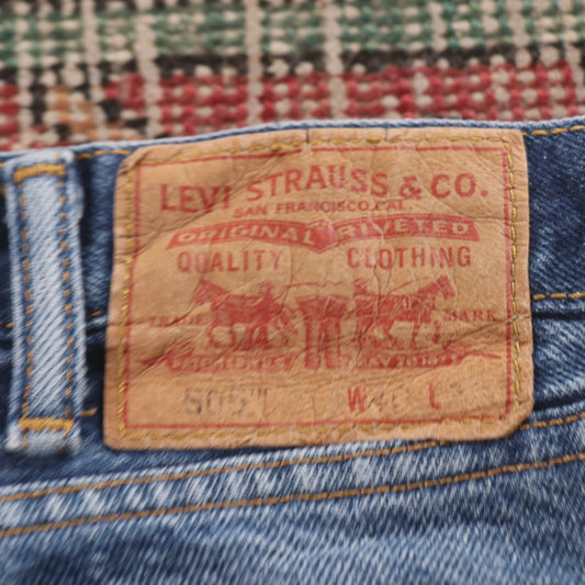 Levi's 505 Red Tab W40 L29 Straight Leg Regular Fit Blue Denim Jeans
