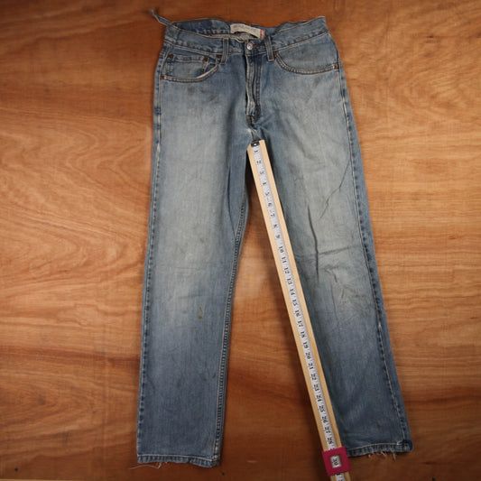 Levi's 505 Red Tab W30 L30 Straight Leg Regular Fit Blue Denim Jeans