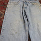 Wrangler W34 L31 Straight Leg Relaxed Fit Blue Denim Jeans