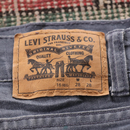 Levi's 512 Red Tab W28 L28 Tapered Leg Slim Fit Grey Denim Jeans