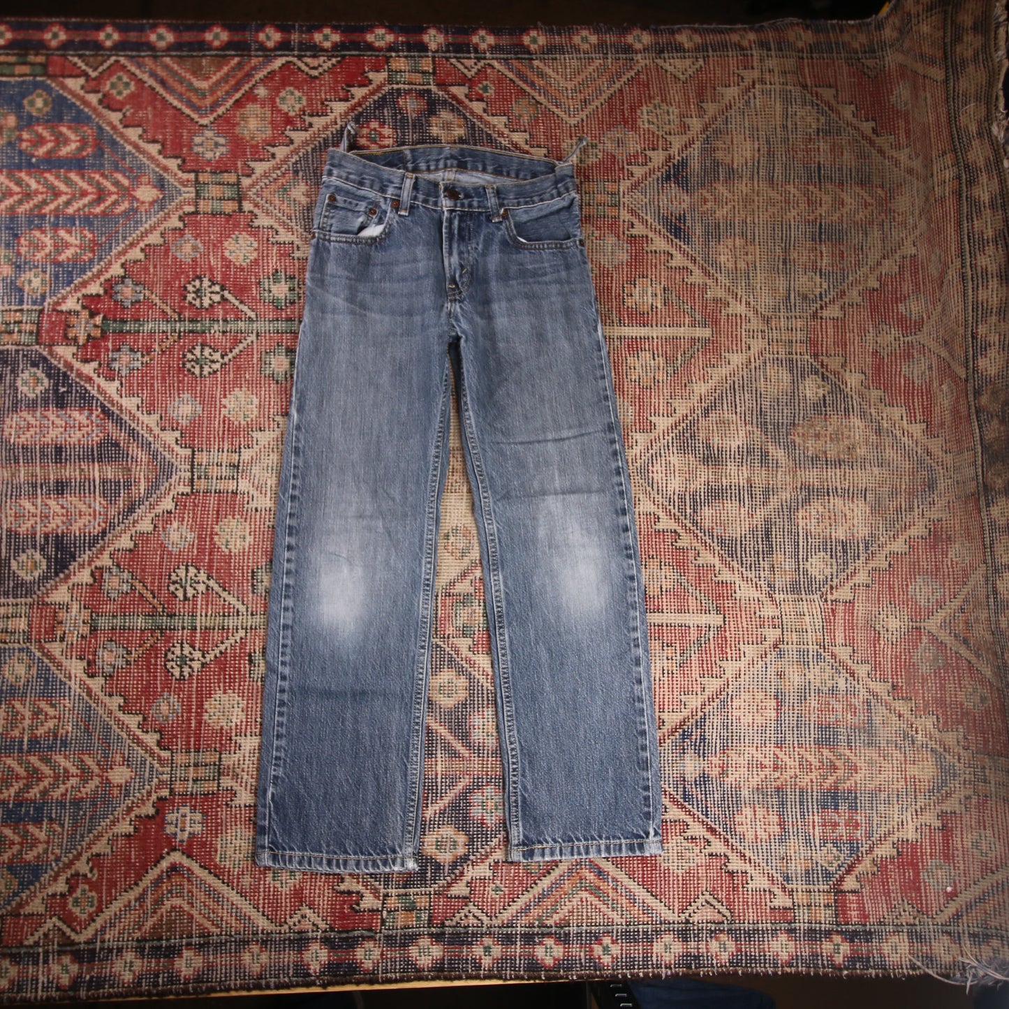 Levi's 505 W26 L26 Straight Leg Regular Fit Blue Denim Jeans