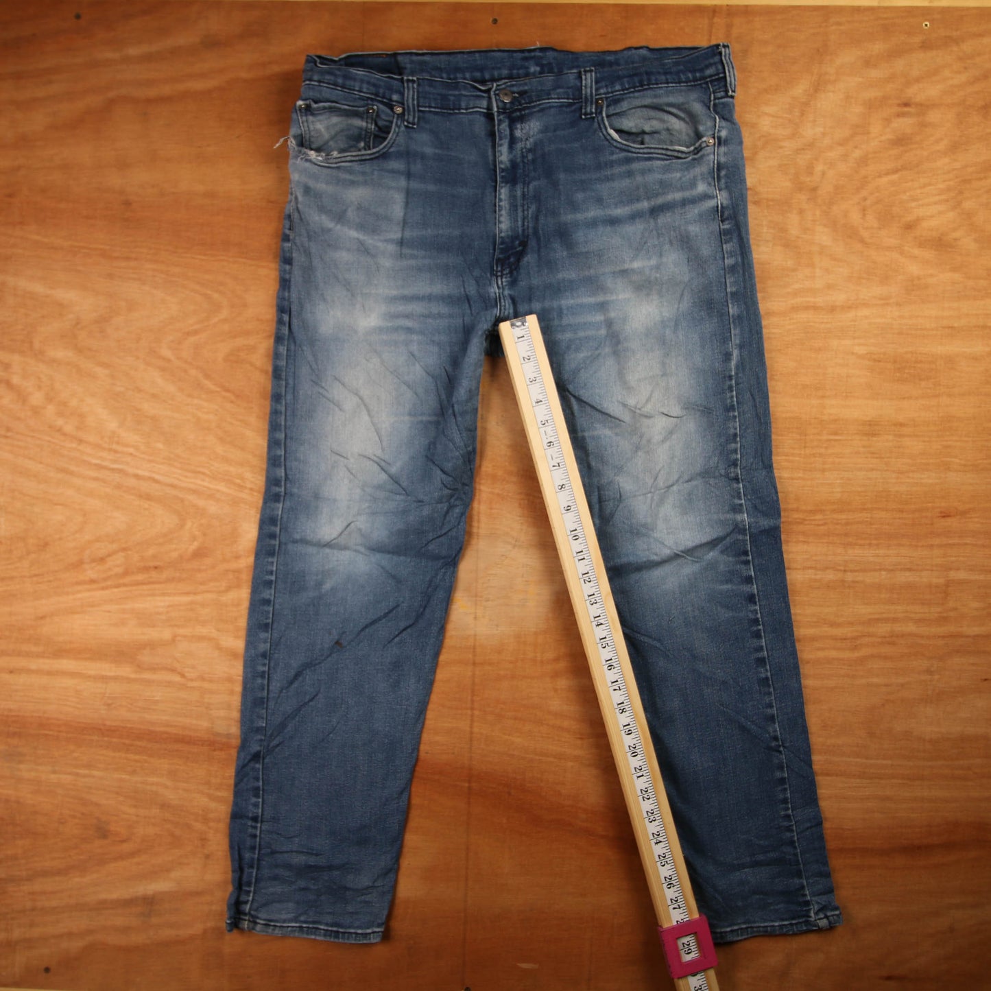 Levi's 505 Red Tab W40 L29 Straight Leg Regular Fit Blue Denim Jeans