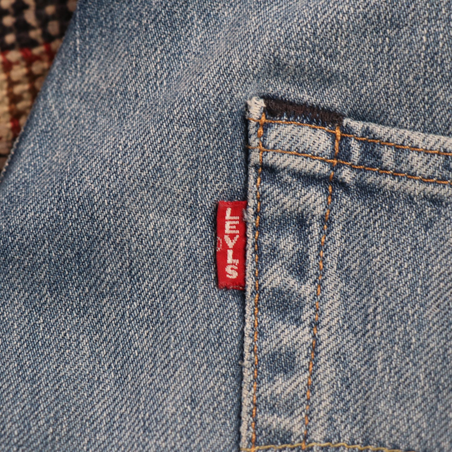 Levi's 501 W34 L28 Original Fit Classic Ripped Style Blue Denim Jeans