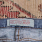Wrangler W34 L27 Straight Leg Relaxed Fit Classic Ripped Style Blue Denim Jeans