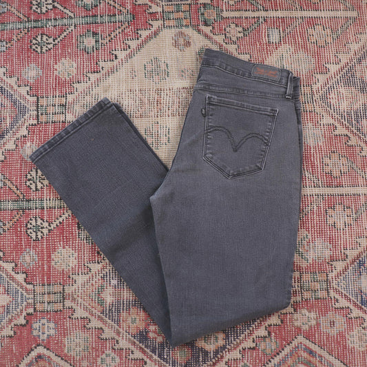Levi's W30 L28 Straight Leg Black Denim Jeans