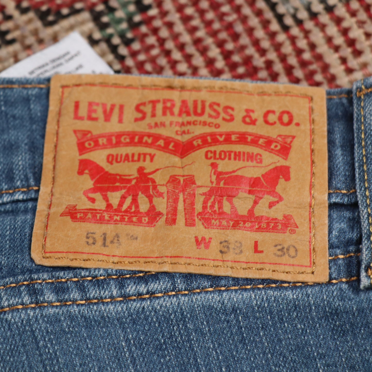 Levi's 514 W40 L28 Straight Leg Blue Denim Jeans