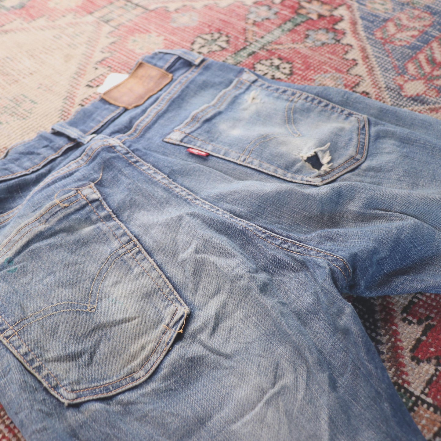 Levi's W28 L26 Skinny Classic Ripped Style Blue Denim Jeans