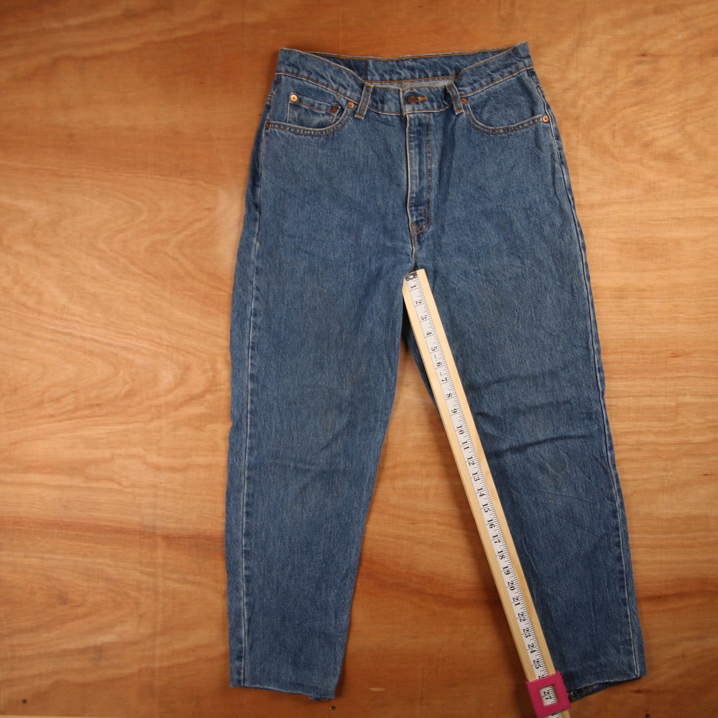 Levi's 521 Red Tab W32 L27 Straight Leg Blue Denim Jeans