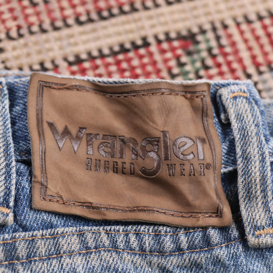 Wrangler W32 L33 Straight Leg Regular Fit Blue Denim Jeans