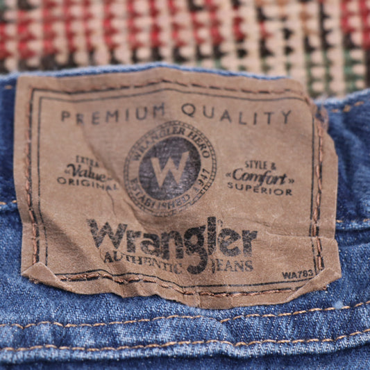 Wrangler W44 L23 Straight Leg Relaxed Fit Blue Denim Jeans