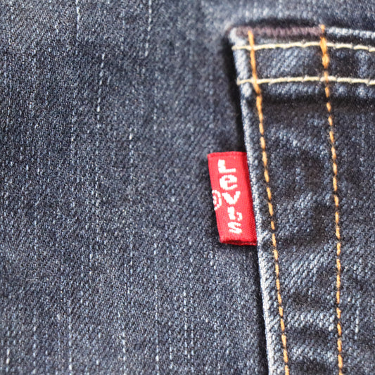 Levi's 505 Red Tab W34 L31 Straight Leg Regular Fit Blue Denim Jeans