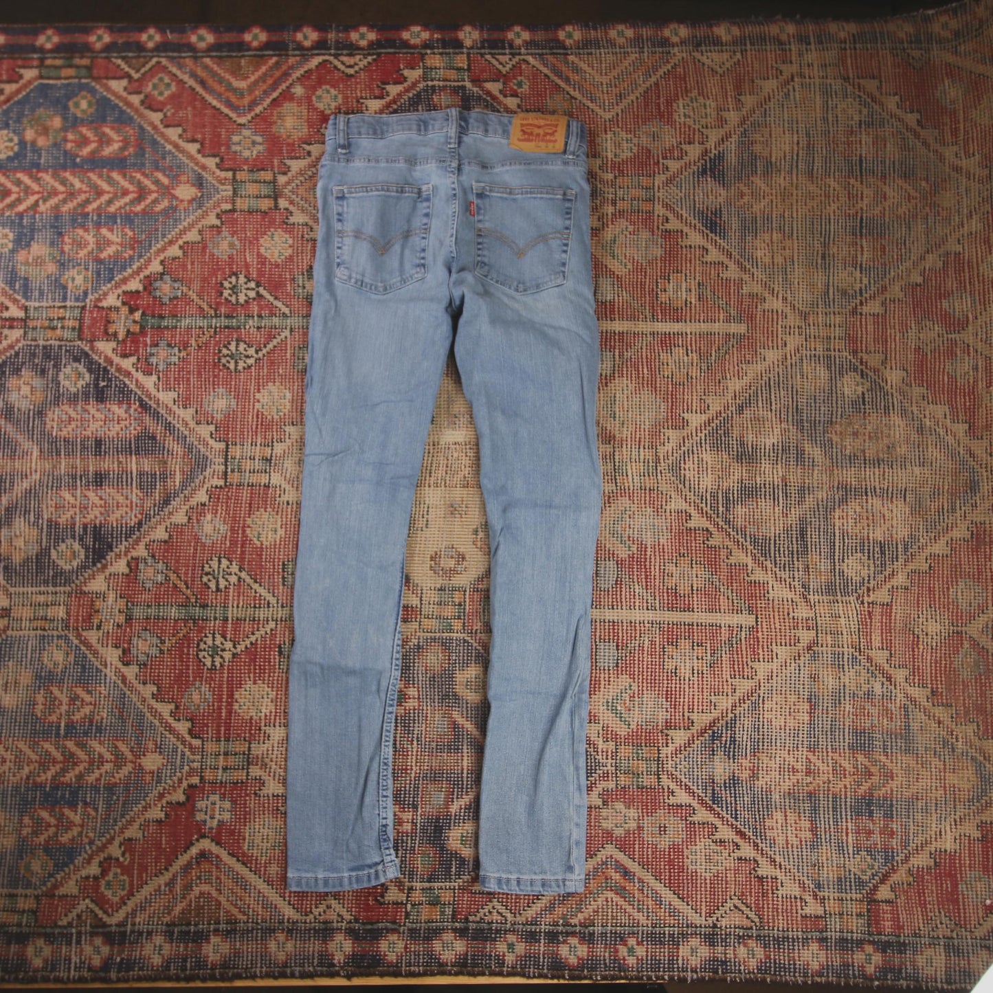 Levi's W26 L27 Skinny Classic Ripped Style Blue Denim Jeans