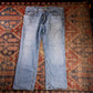 Lee W40 L29 Straight Leg Relaxed Fit Blue Denim Jeans