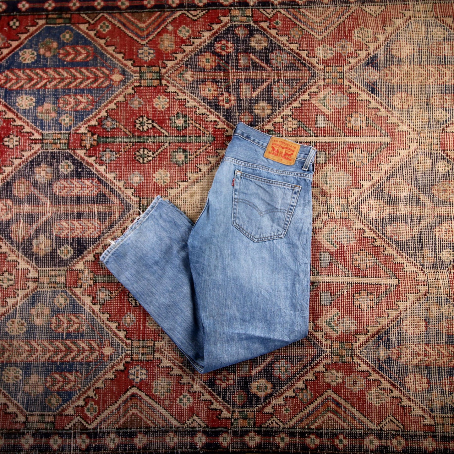 Levi's W36 L28 Tapered Leg Relaxed Fit Blue Denim Jeans