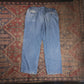 Lee W34 L27 Straight Leg Loose Fit Blue Denim Jeans
