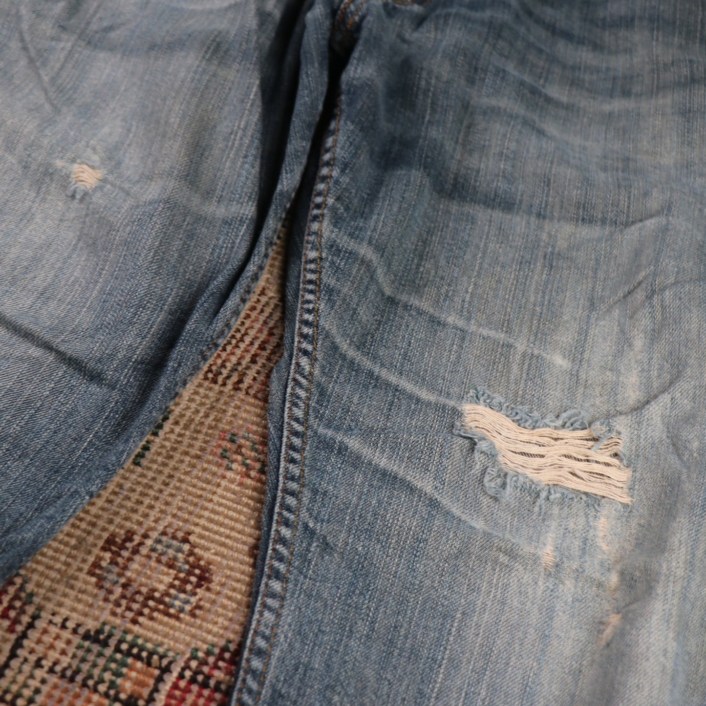 Levi's Signature W34 L29 Classic Ripped Style Blue Denim Jeans