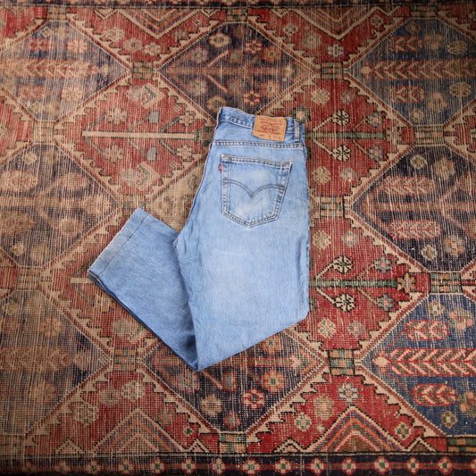 Levi's 504 W36 L27 Straight Leg Regular Fit Blue Denim Jeans