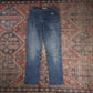 Levi's W30 L30 Straight Leg Classic Ripped Style Blue Denim Jeans