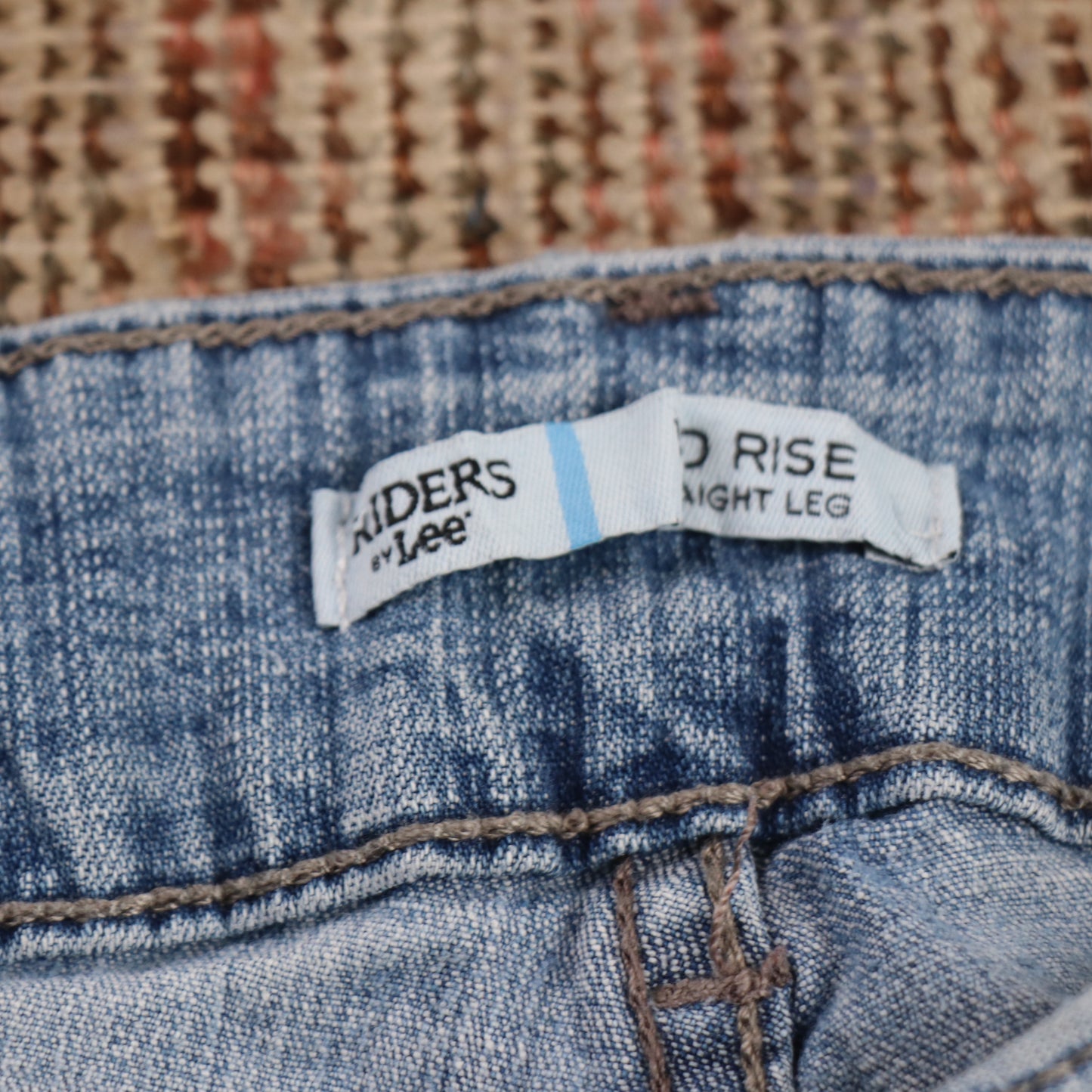 Lee W32 L32 Straight Leg Blue Denim Jeans