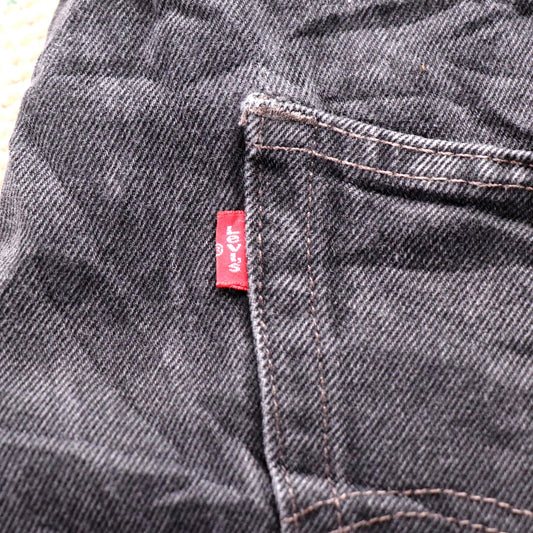 Levi's 505 W38 L33 Straight Leg Regular Fit Black Denim Jeans