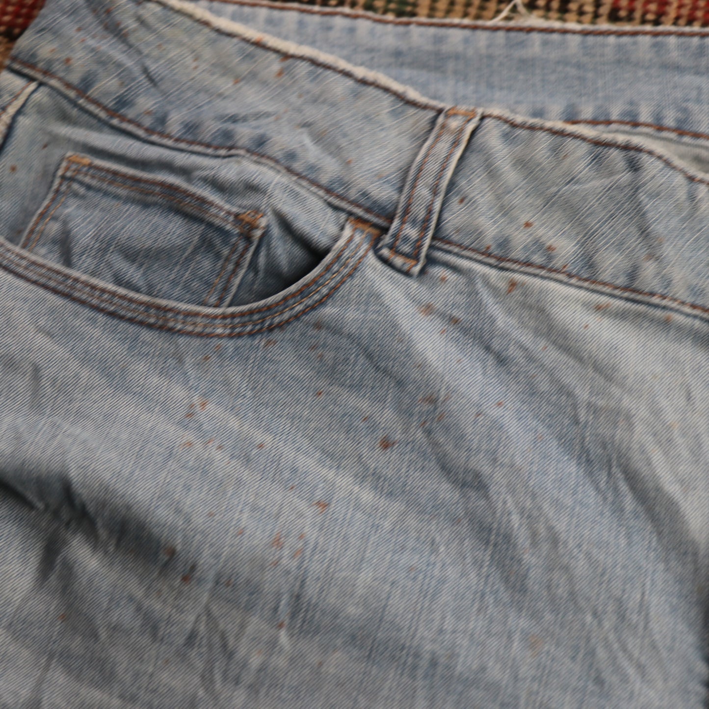 Lee W38 L28 Flared Blue Denim Jeans
