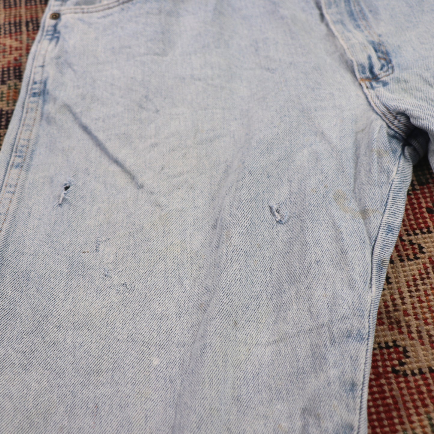 Wrangler W34 L29 Straight Leg Relaxed Fit Blue Denim Jeans