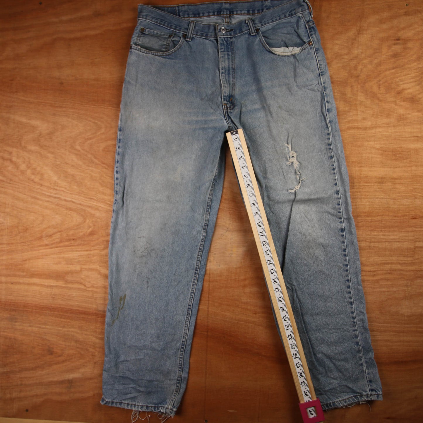 Levi's 550 Red Tab W36 L30 Tapered Leg Relaxed Fit Blue Denim Jeans