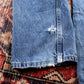 Wrangler Orange Tab W36 L33 Straight Leg Classic Ripped Style Blue Denim Jeans