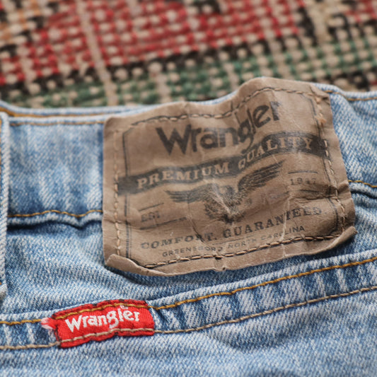 Wrangler W40 L30 Straight Leg Blue Denim Jeans