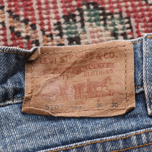 Levi's 510 Red Tab W30 L32 Skinny Blue Denim Jeans
