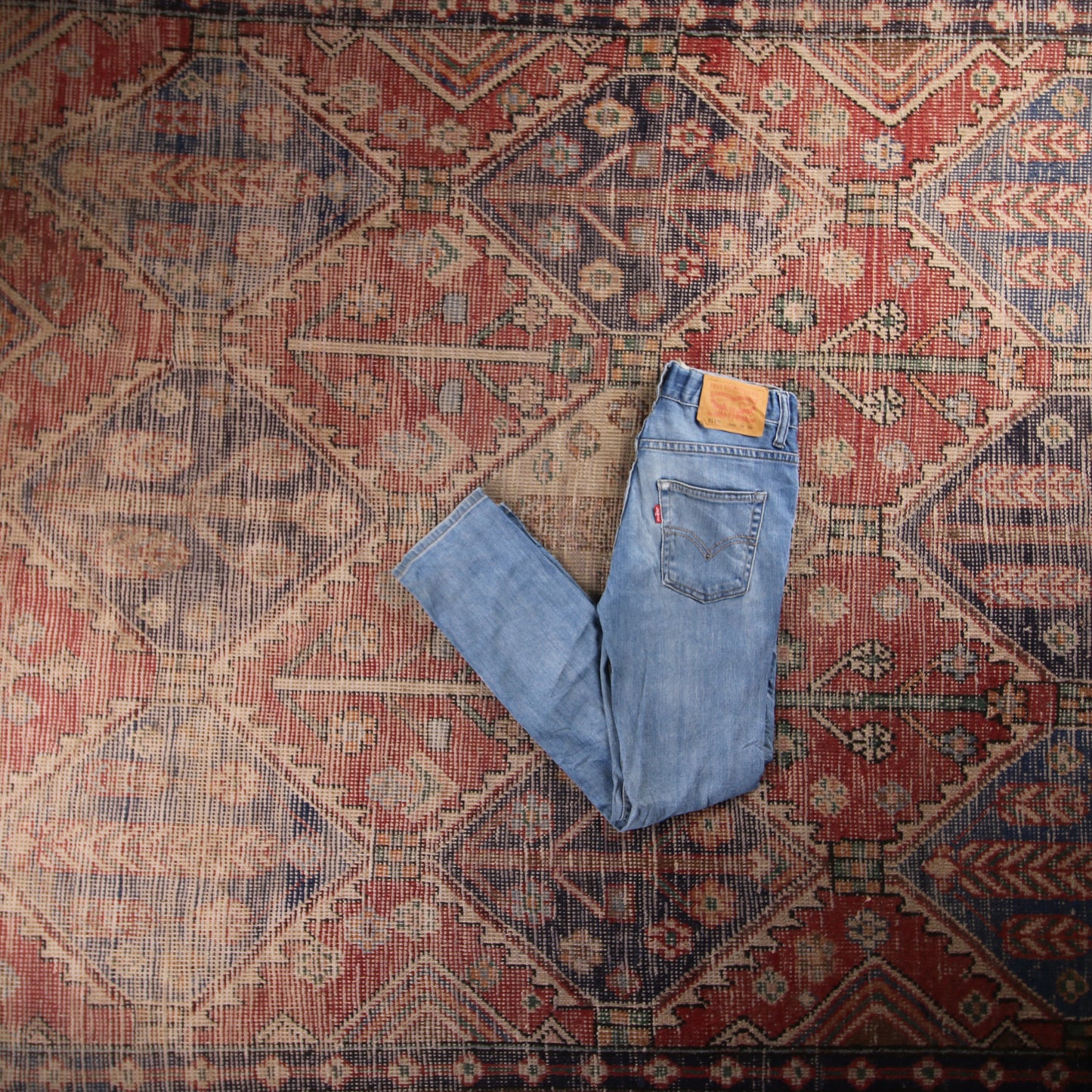 Levi's 511 Red Tab W24 L25 Slim Fit Blue Denim Jeans