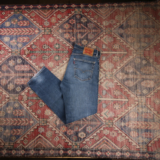 Levi's 505 W34 L30 Straight Leg Regular Fit Blue Denim Jeans