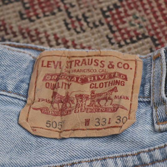 Levi's 505 W32 L28 Straight Leg Regular Fit Blue Denim Jeans