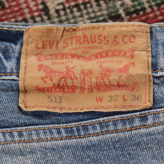 Levi's 511 W36 L35 Slim Fit Blue Denim Jeans