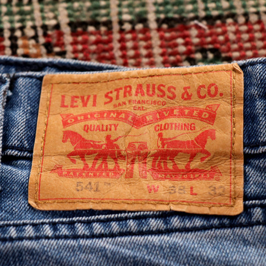 Levi's 541 Red Tab W32 L30 Tapered Leg Blue Denim Jeans