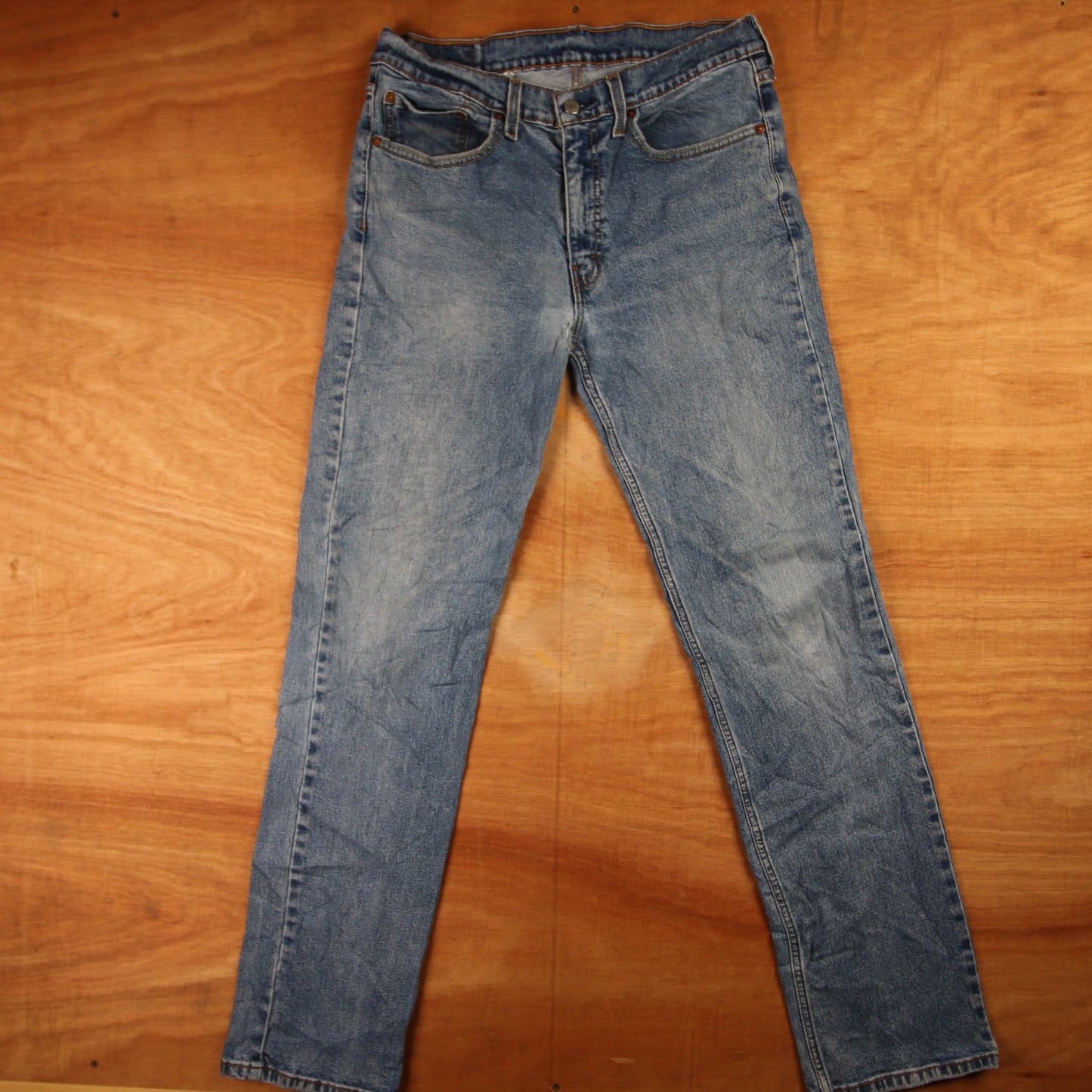Levi's 514 Red Tab W34 L32 Straight Leg Blue Denim Jeans
