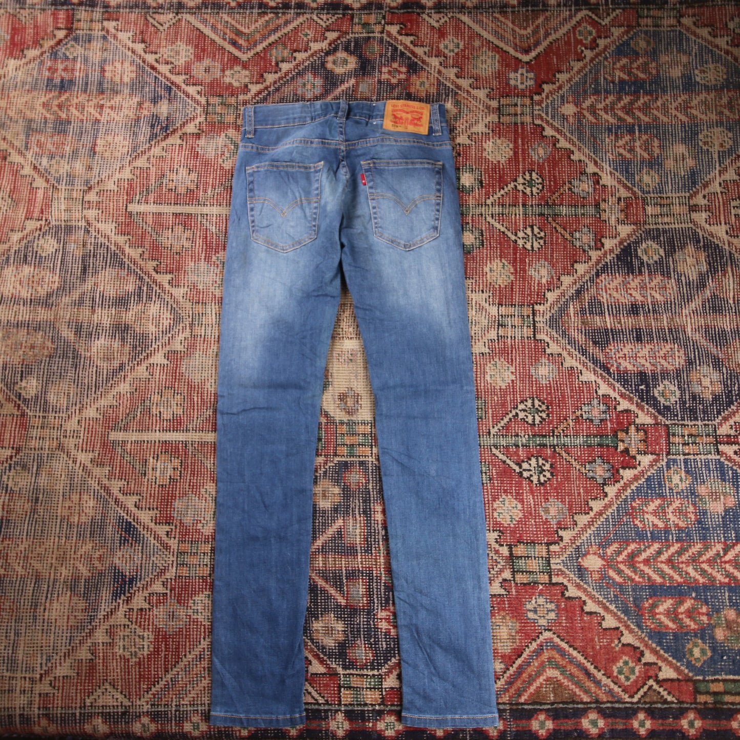 Levi's 519 W26 L28 Slim Fit Blue Denim Jeans