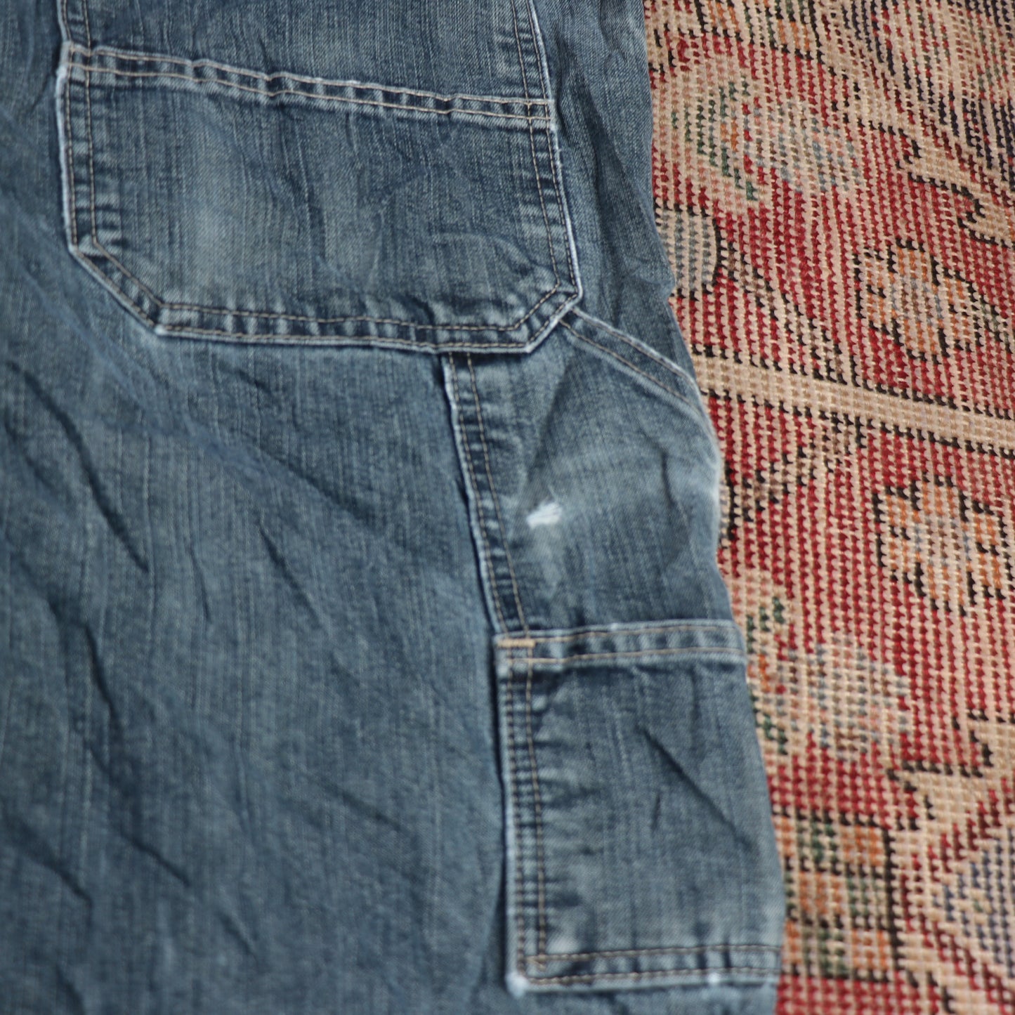 Lee W34 L31 Carpenter Classic Ripped Style Blue Denim Jeans