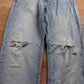 Levi's 501 Red Tab W32 L29 Original Fit Classic Ripped Style Blue Denim Jeans