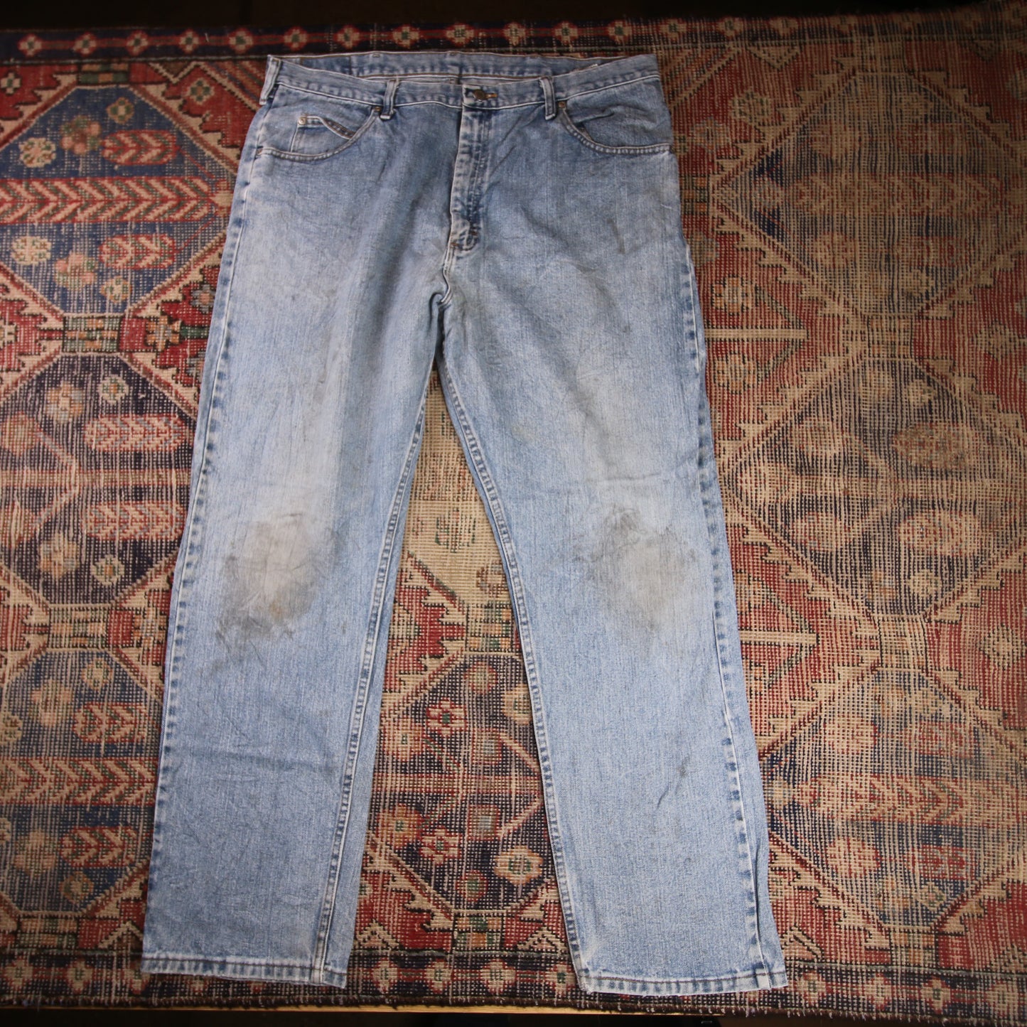 Wrangler W40 L31 Straight Leg Blue Denim Jeans