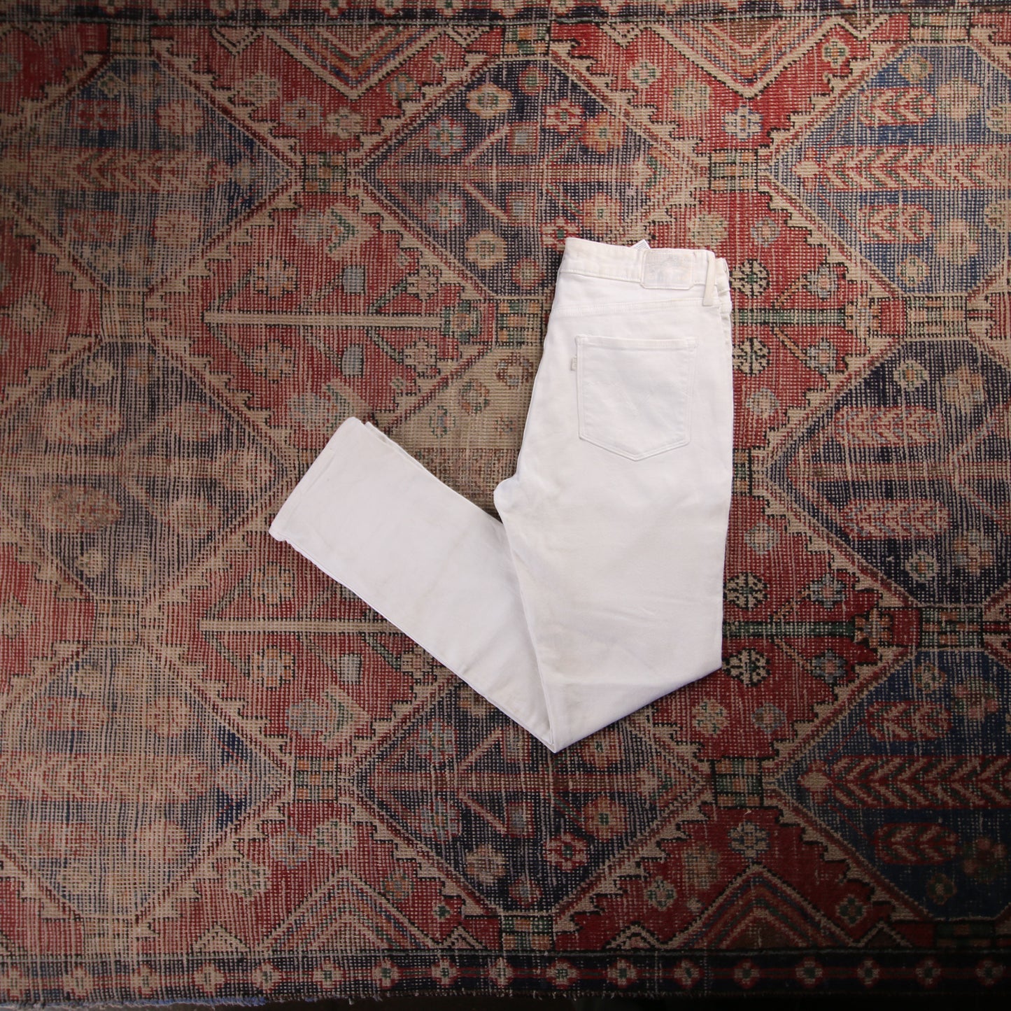 Levi's W32 L31 Mid Rise Skinny Fit White Denim Jeans