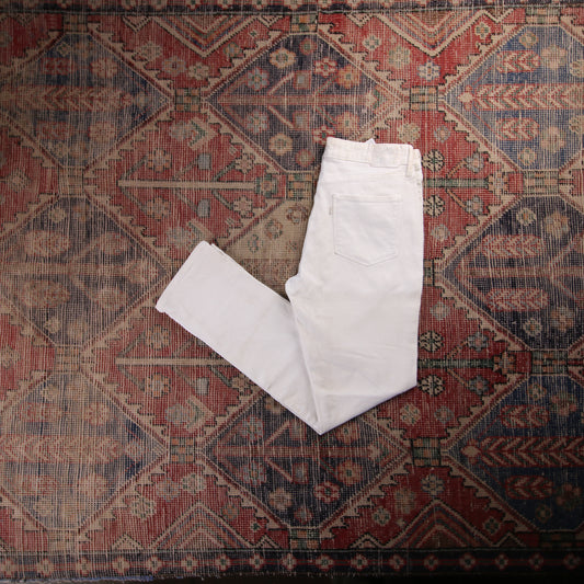 Levi's W32 L31 Mid Rise Skinny Fit White Denim Jeans