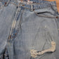Levi's 505 Red Tab W38 L32 Straight Leg Regular Fit Classic Ripped Style Blue De
