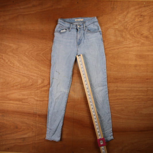 Levi's 721 Red Tab W24 L26 Skinny Blue Denim Jeans